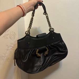 DEREK LAM BLACK LEATHER PURSE-VINTAGE